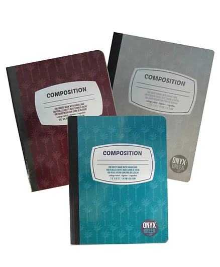 Onyx And Green Composition Notebook 6900 Assorted - 100 Sheets