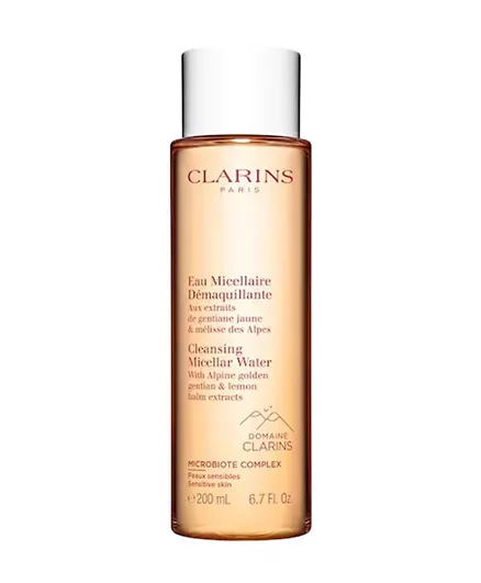 CLARINS Cleansing Micellar Water with Alpine Golden Gentian & Lemon Balm Extracts - 200mL