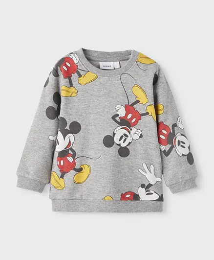 Name It Disney Mickey Mouse Sweatshirt - Grey Melange