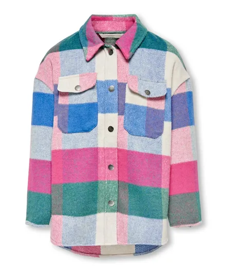 Only Kids Color Block Striped Shirt - Multicolor