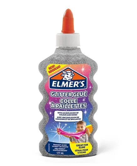 Elmers Glitter Glue Silver - 177mL