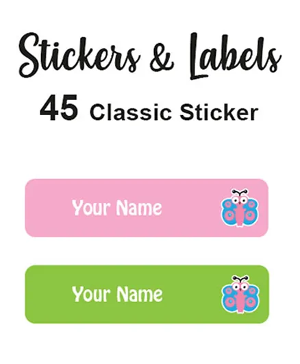 Ladybug Labels Personalised Name Labels Belle Pink - Pack of 45