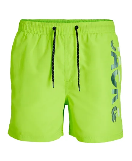 Jack & Jones Junior Drawcord Closure Swim Shorts - Green
