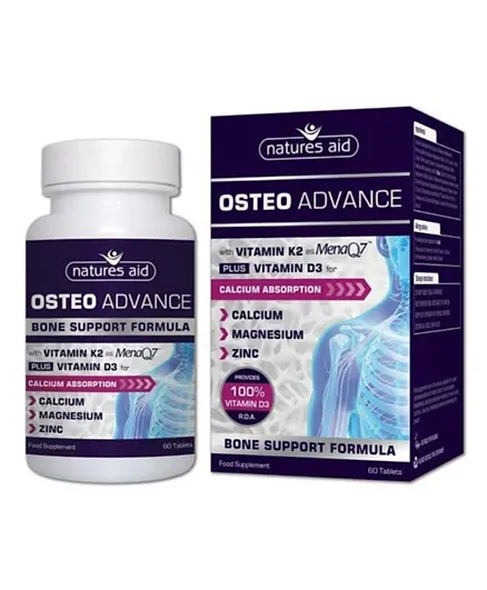 Natures Aid Osteo Adv Bone Support Formula  - 60 Tablets