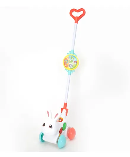 Cute Rabbit on Wheels Push Along Toy - 2 Pieces