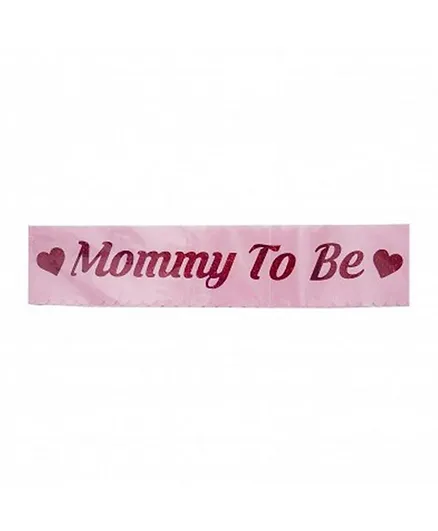 Sash for a Mum to Be - Pink with Glitters