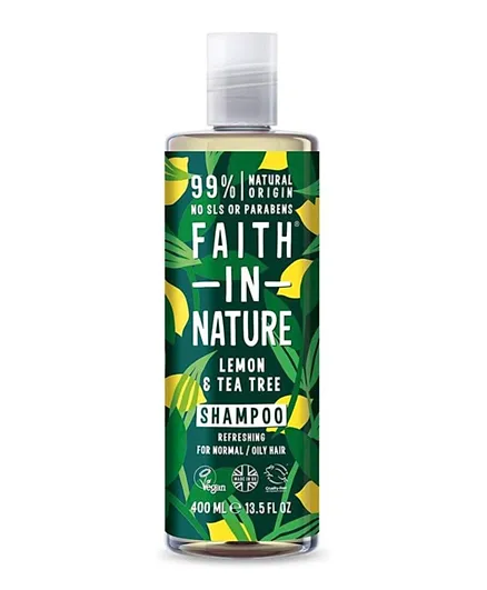 Faith In Nature Shampoo - Lemon & Tea Tree - 400ml