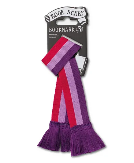 IF Book Scarf Bookmark - Pink & Purple