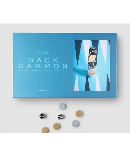 Printworks Play Backgammon - Blue