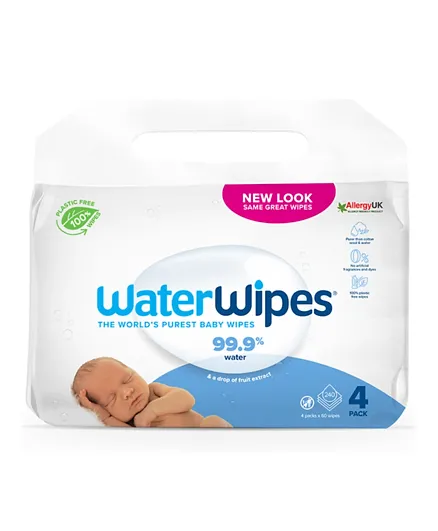 WaterWipes Baby Wipes Value Pack - 4 X 60