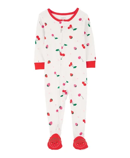 Carter's 1-Piece Cherry 100% Snug Fit Cotton Footie Pyjamas - Multicolor