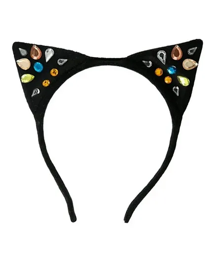 Meri Meri Sparkle Cat Ear Headband - Black