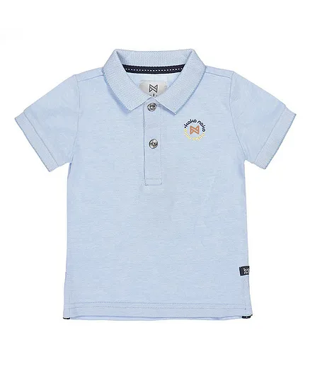 Koko Noko Polo Neck T-Shirt - Light Blue