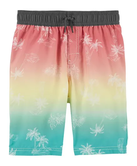 OshKosh B'Gosh Tropical Print Swim Trunks - Multicolor