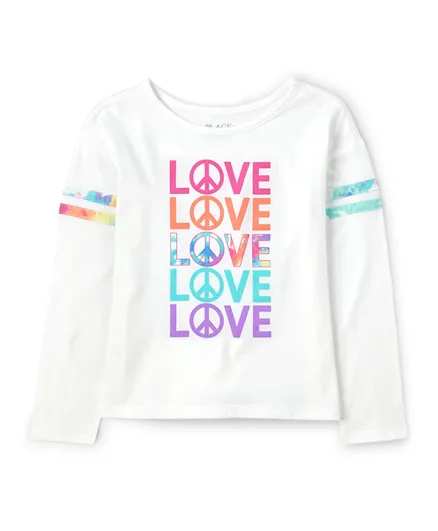 The Children's Place Rainbow Love Graphic T-Shirt - White