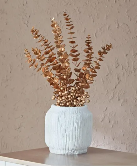 HomeBox Rabaque Polyresin Natural Finish Vase