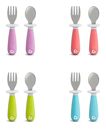 Munchkin Raise Toddler Fork & Spoon Set Assorted - 2 Pieces