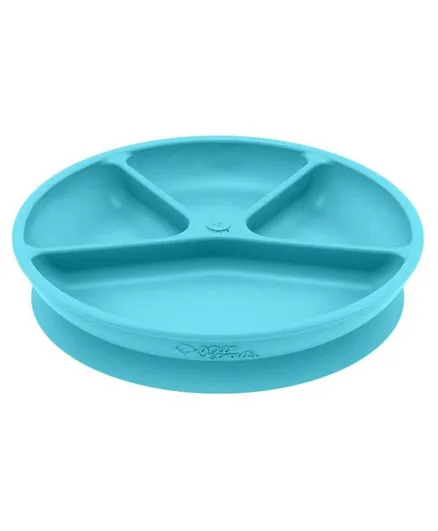 Green Sprouts Learning Plate - Aqua