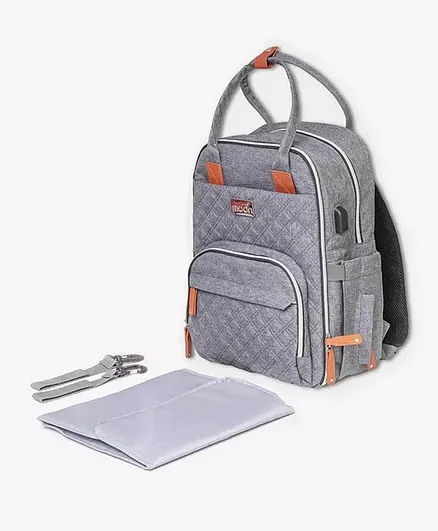 Moon Nutra Diaper Backpack - Grey