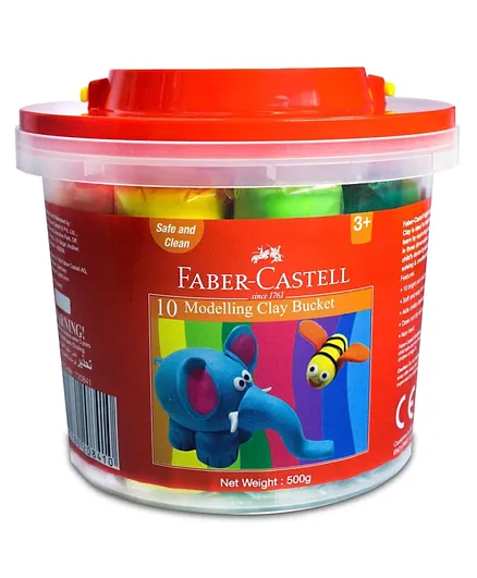 Faber-Castell Modelling Clay Pack of 10 Multicolor - 500 gm