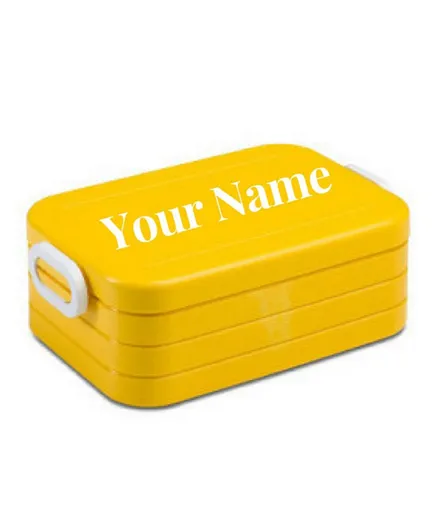 Rosti Mepal Lunchbox Take A Break Midi - Yellow Personalized