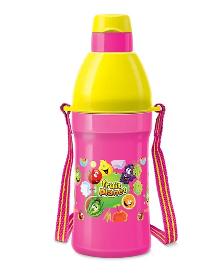 Milton Kool Joy Plastic Insulated Water Bottle with Straw Pink - 400mL