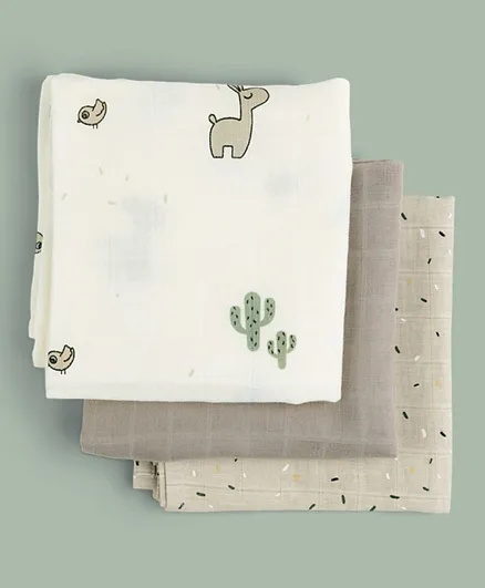 Done by Deer Burp Cloth Lalee Sand - Pack of 3