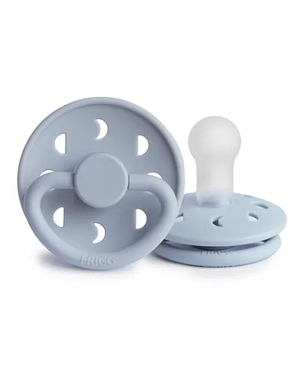 FRIGG Moon Phase Silicone Baby Pacifier 1-Pack Powder blue - Size 1