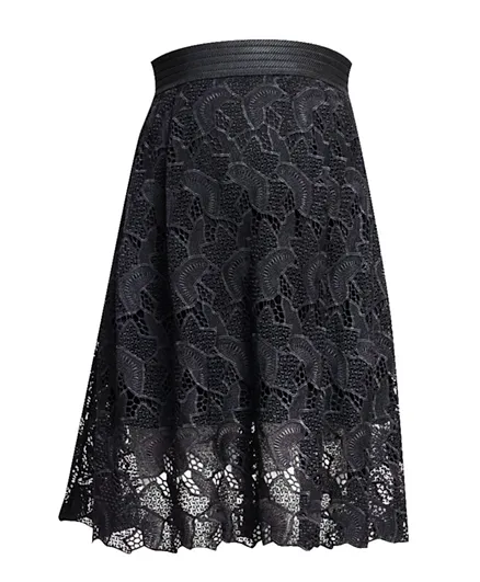 Mums & Bumps Slacks & Co. Knee Length Maternity Skirt - Black