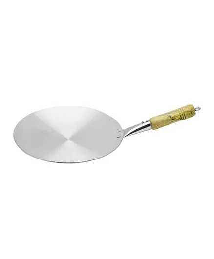 Tiger Aluminium Flat Cooking Pan With Handle Silver - 30cm