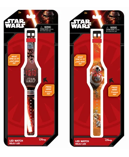 Lucas Star Wars Led Watch Pack of 1 -Assorted Styles