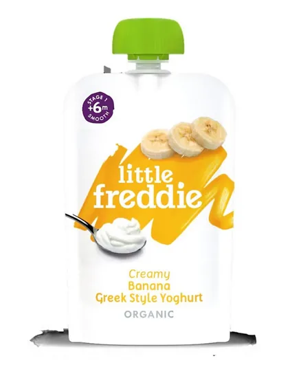 Little Freddie Organic Creamy Banana Greek Style Yoghurt - 100g