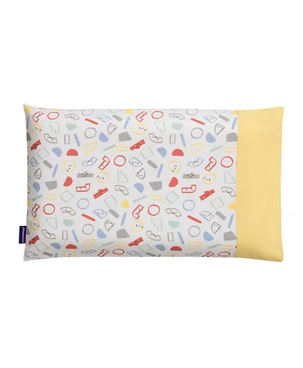 Clevamama ClevaFoam Cotton Toddler Pillowcase - Grey/Yellow