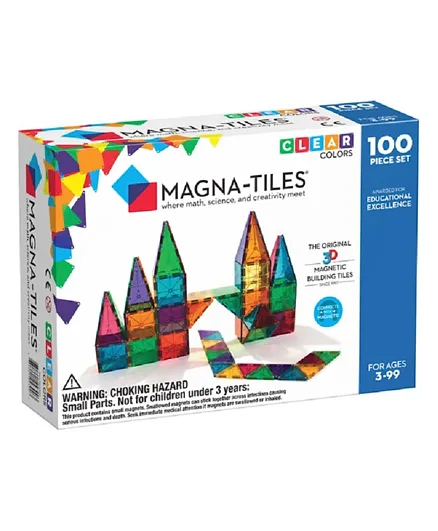 Magna-Tiles 3D Magnetic Building Tiles Construction Set - 100 Pieces