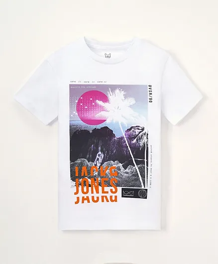Jack & Jones Junior Explore The Unknown T-Shirt - White