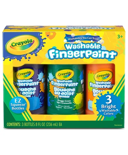 Crayola Washable Finger Paint - Pack of 3