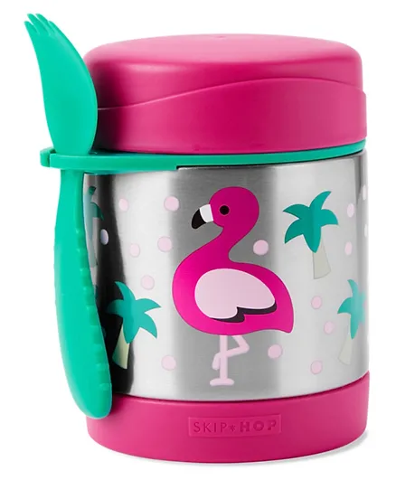 Skip Hop Flamingo Zoo Insulated Food Jar - 325mL