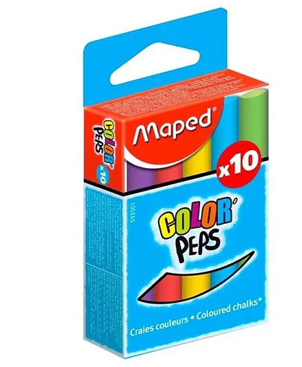 Maped Colour Chalk Sticks - Set of 10
