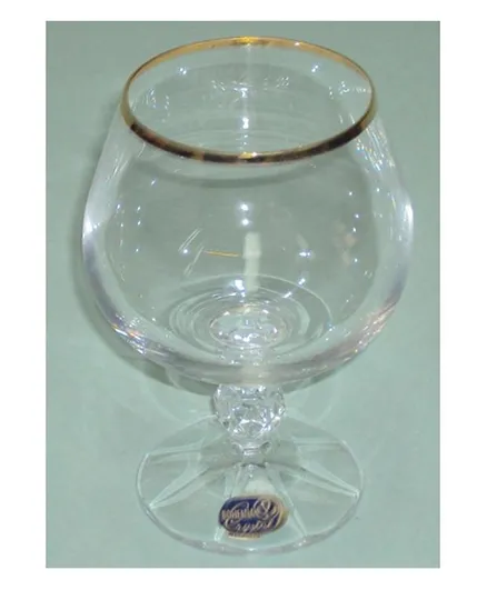 Bohemia Set of 6 Clear-Gold Claudia Glassware - 250 ml