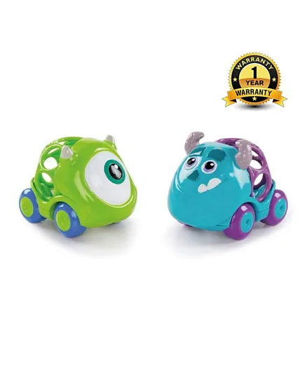 Disney Monsters Inc Go Grippers Collection Push Cars - Multicolour