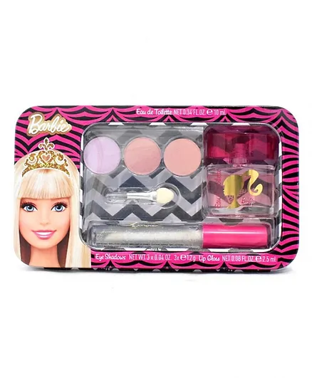 Barbie Metallic EDT 100 ml + Shadow + Gloss - Pink