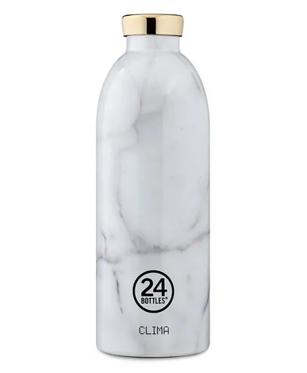 24 Bottles Clima Double Walled Insulated Stainless Steel Water Bottle Carrara- 850 ml