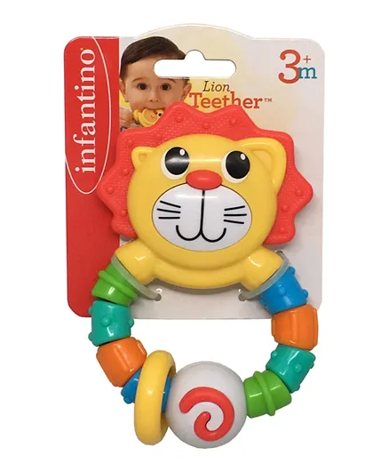 Infantino Bendy Lion Teether - Red/Yellow