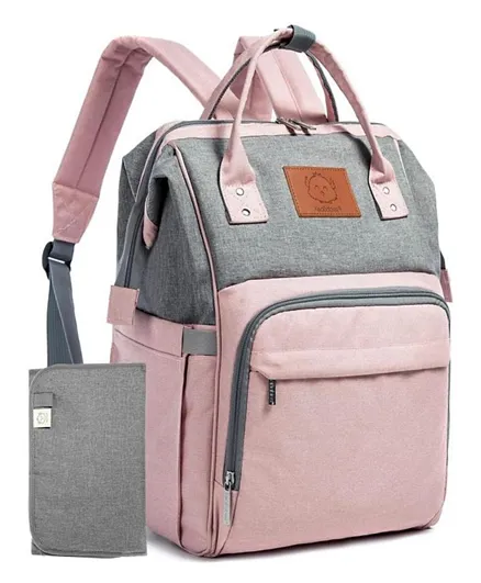 Keababies Original Diaper Backpack - Pink Gray