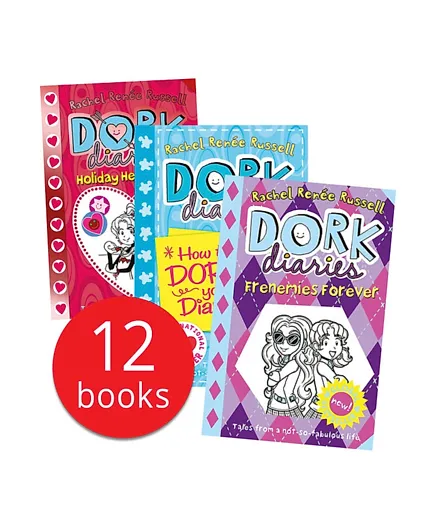 Dork Diaries 12 Books Box Set - Multi Colour