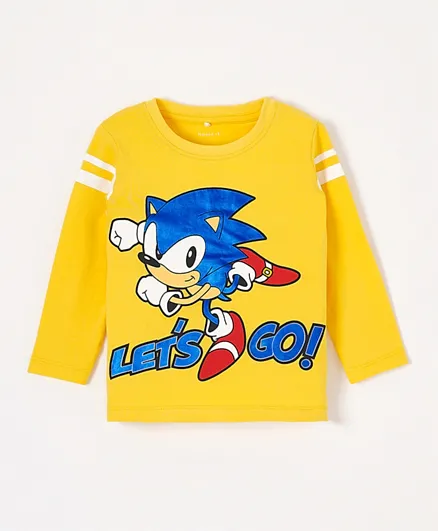 Name It Sonic The Hedgehog Long Sleeves Top - Yellow