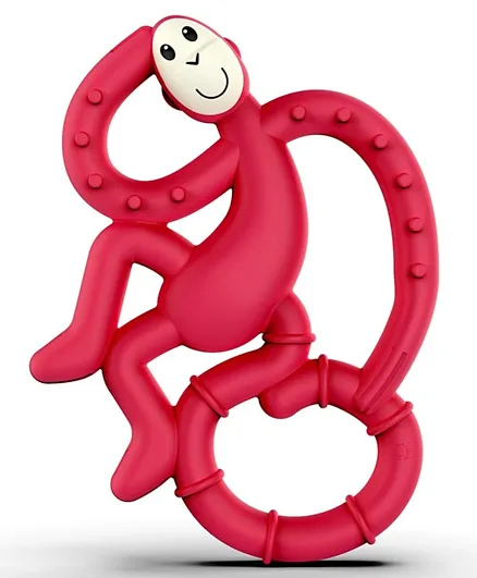 Matchstick Monkey Mini Monkey Teether - Rubine