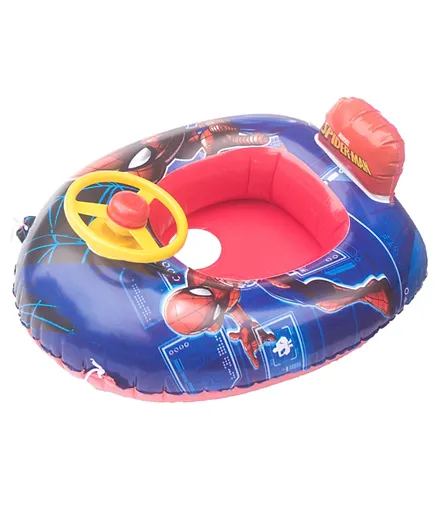 قارب شاطئ قابل للنفخ للأطفال بطبعة سبايدرمان من مارفل - متعدد الألوان