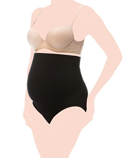 RelaxMaternity 5100 Cotton Over The Bump Maternity Knickers - Black