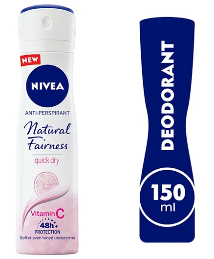 Nivea Natural Fairness Antiperspirant Spray - 150mL